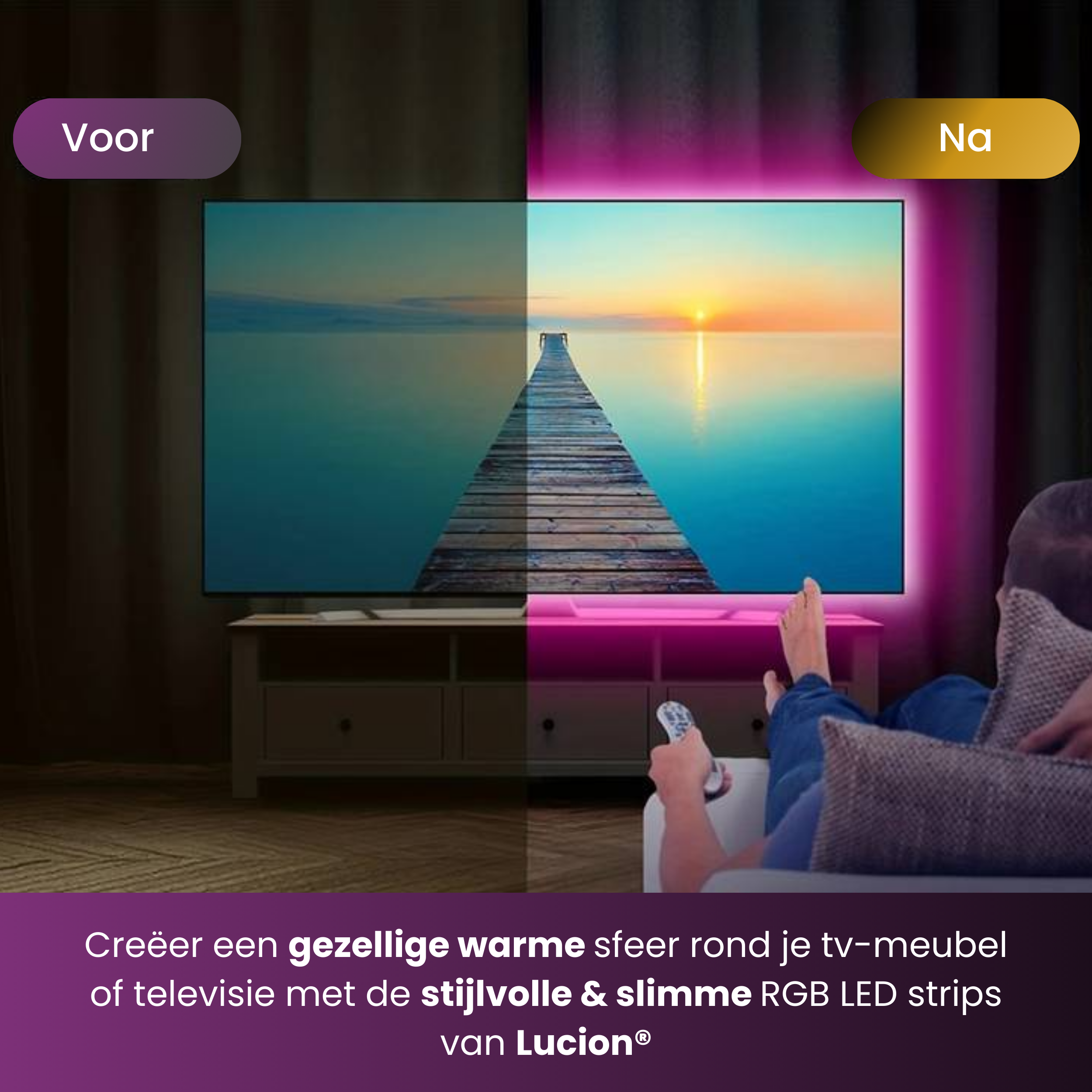 Lucion® LED verlichting - Bluetooth led strip 2 meter RGB