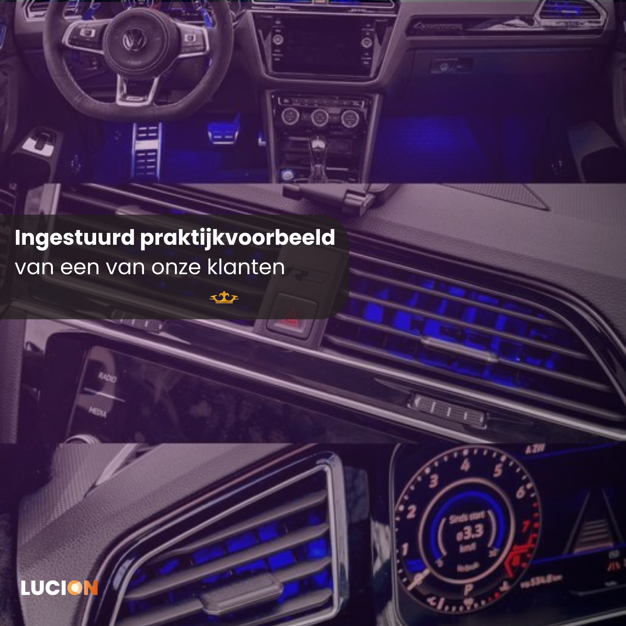 Lucion® Led strip auto - Auto interieur verlichting met afstandsbediening