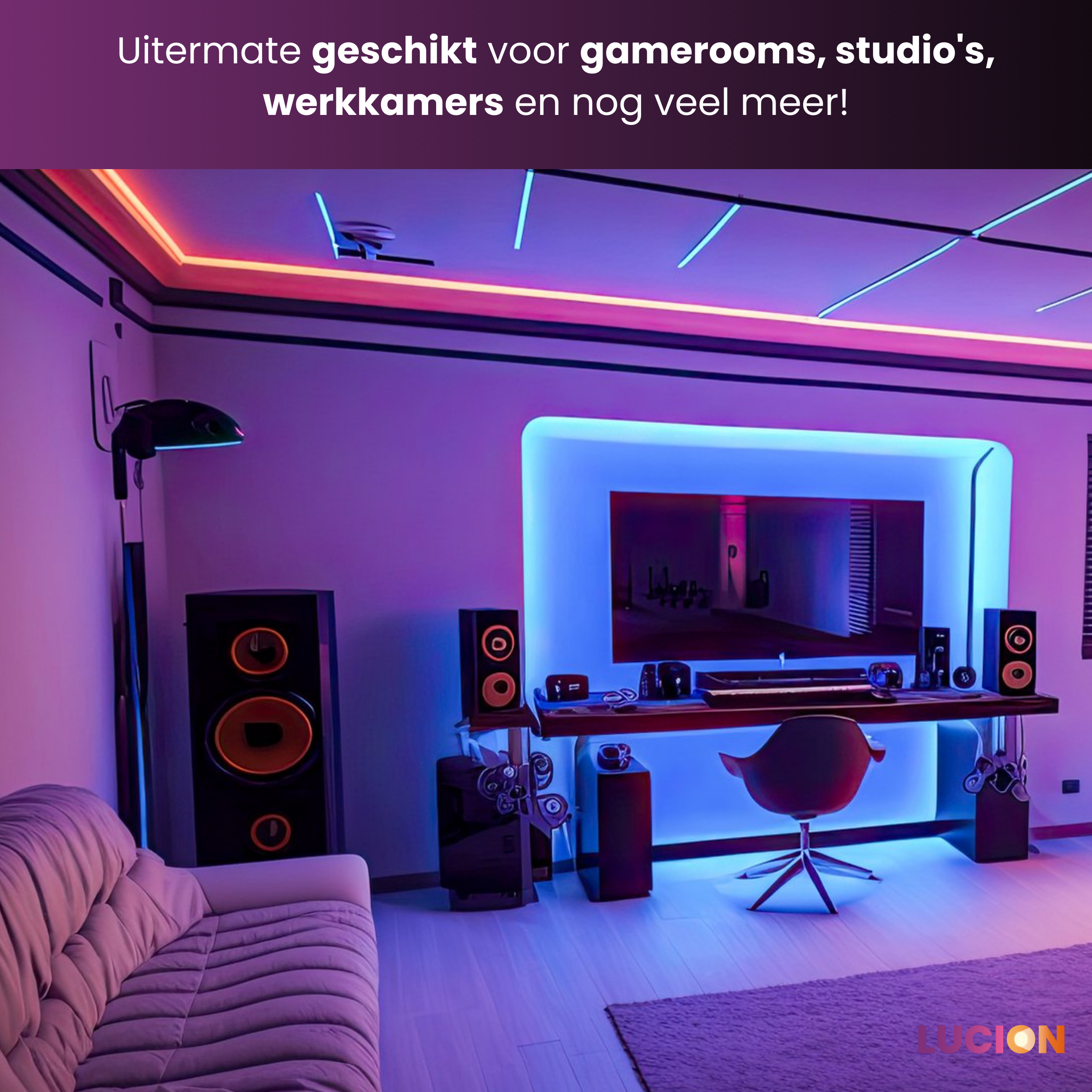Lucion® LED verlichting - Bluetooth led strip 2 meter RGB