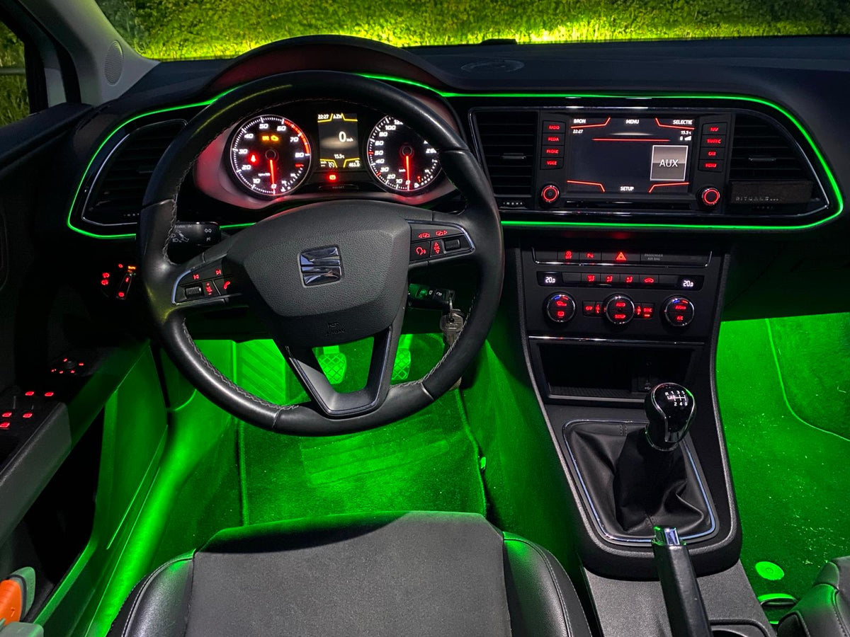 Lucion Seat leon - dashboard verlichting auto led - groen