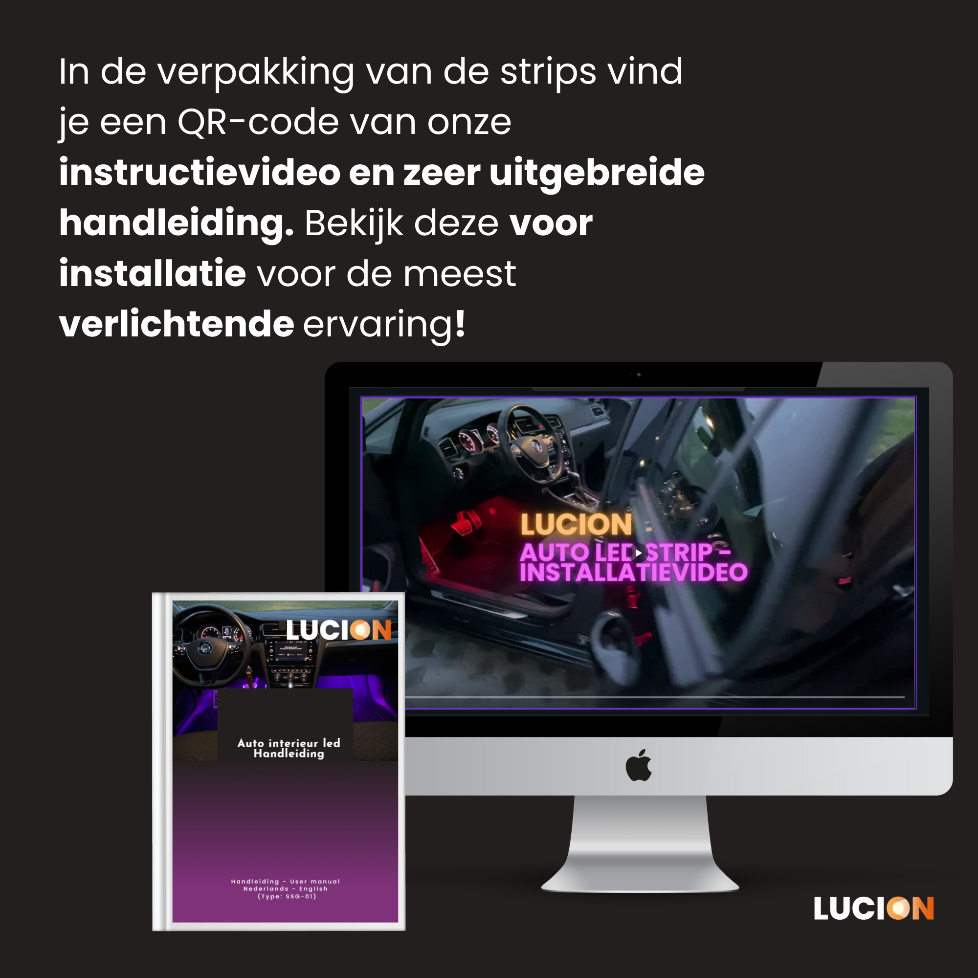 Lucion® Led strip auto - Auto interieur verlichting met afstandsbediening