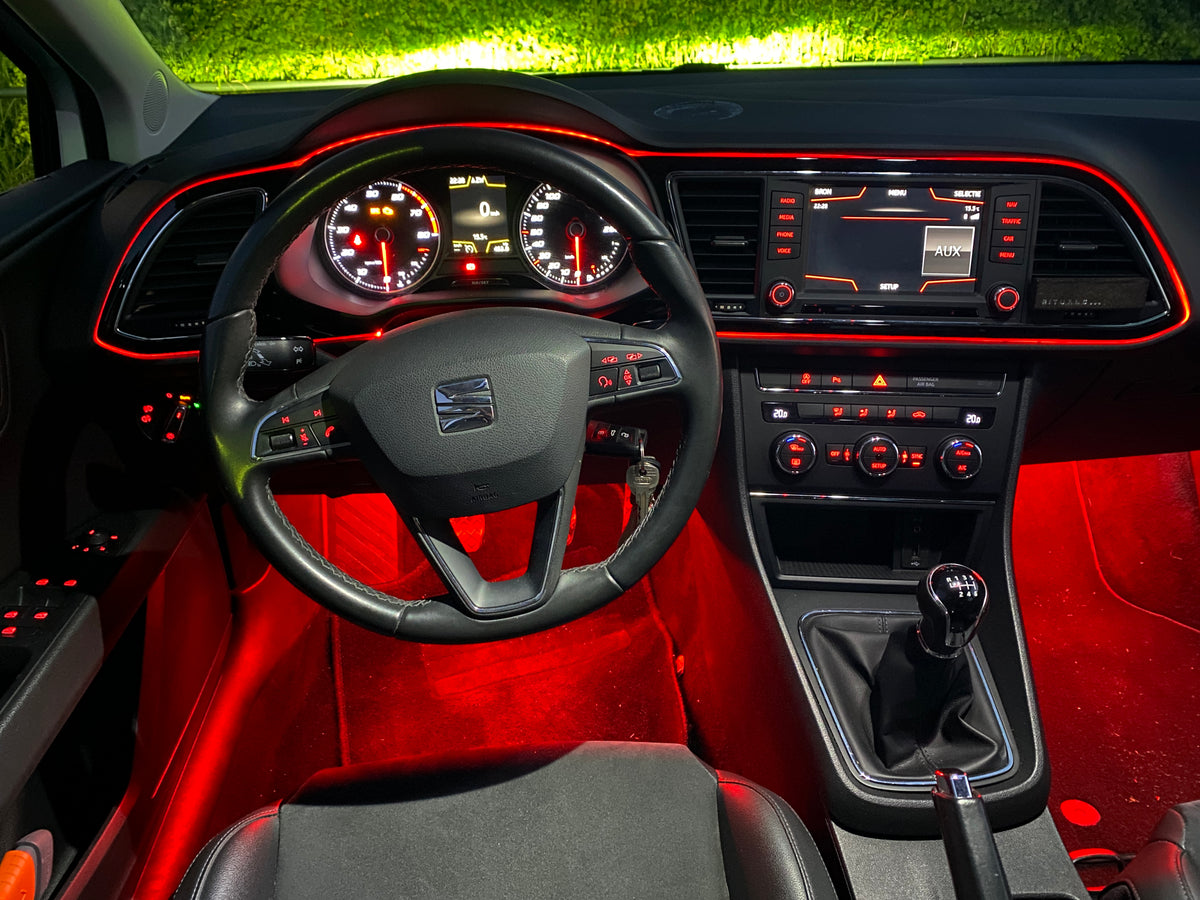 Lucion Seat leon - dashboard verlichting auto led - rood