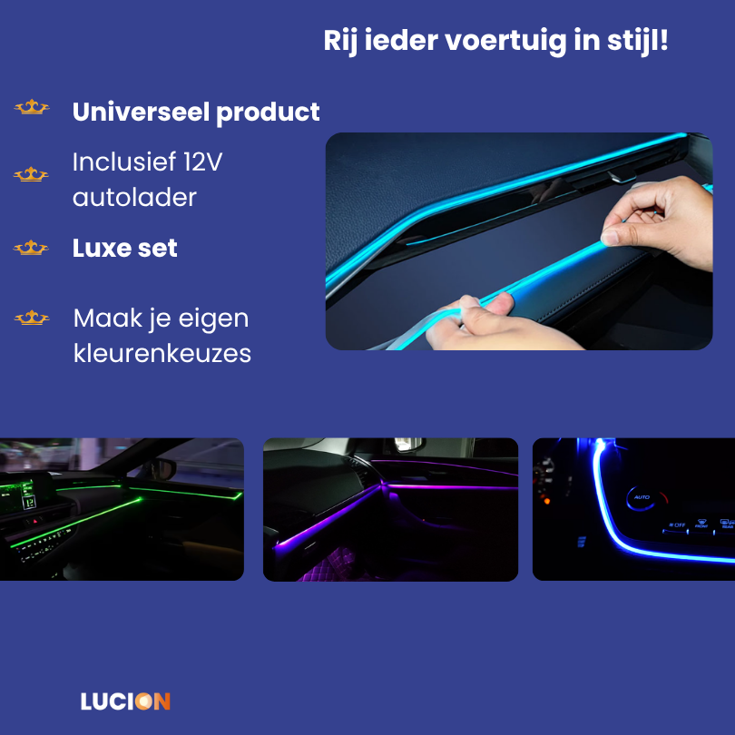 Lucion® Auto led verlichting - Lightstring RGB
