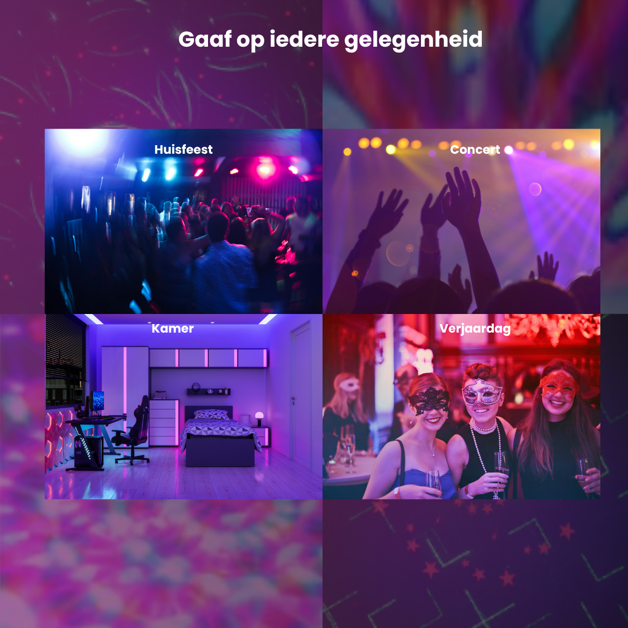 Lucion® Discolamp - Party light op accu met statief en afstandsbediening
