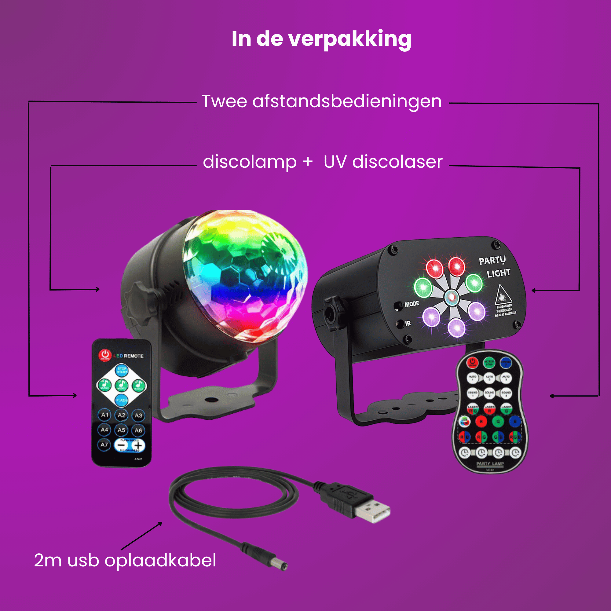 lucion laser light in de verpakking