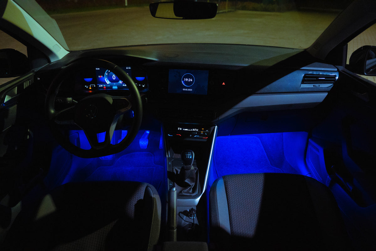 Led strip auto interieur verlichting volkswagen polo - blauw