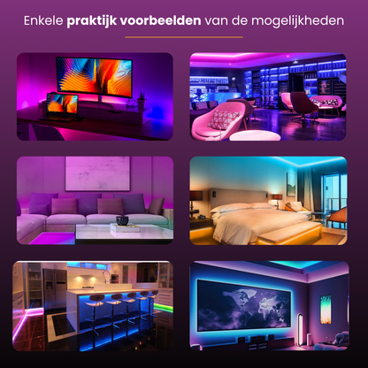 Lucion® LED verlichting - Bluetooth led strip 10 meter RGB