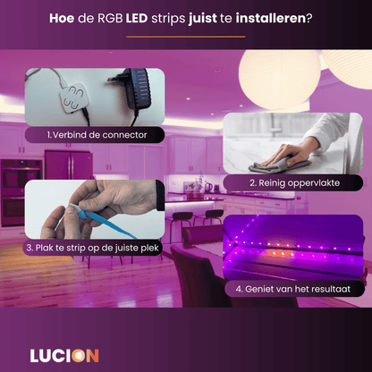 Lucion® LED verlichting - Slimme led strip 5 meter RGBIC-CCT (WW)