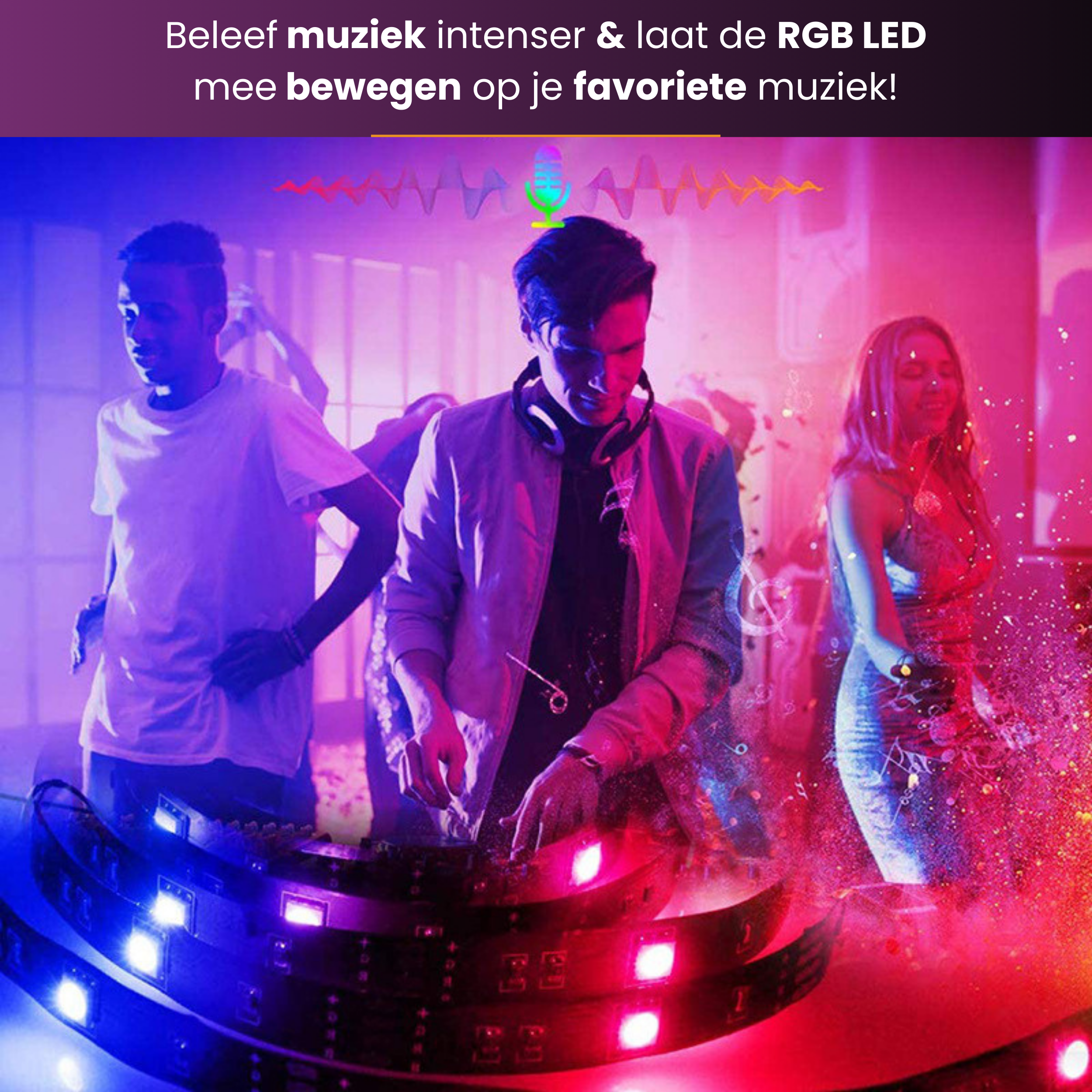 Lucion® LED verlichting - Bluetooth led strip 10 meter RGB