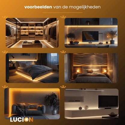 Lucion® LED verlichting - Slimme led strip 5 meter RGBIC-CCT (WW)