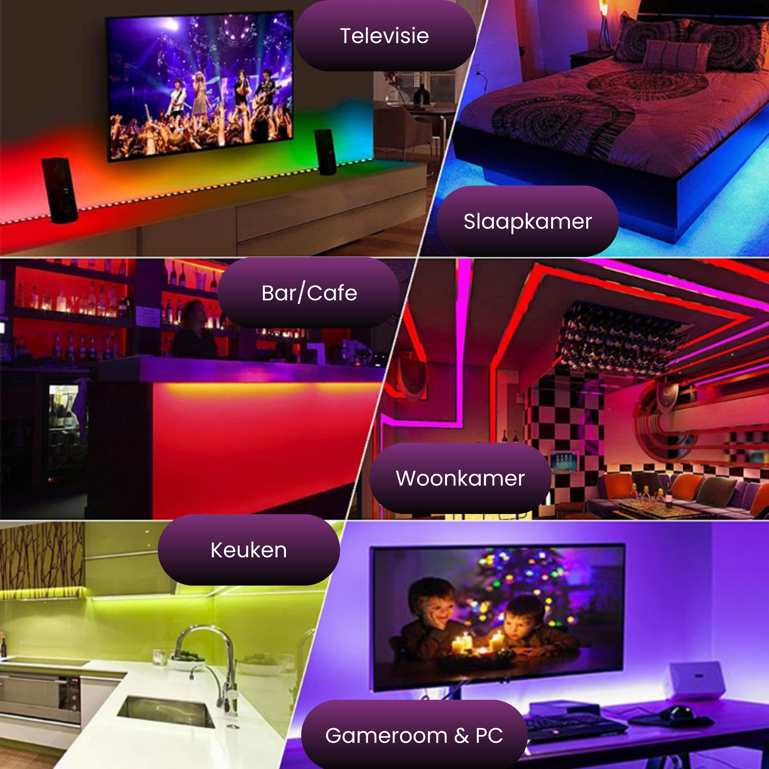 Lucion® LED verlichting - Bluetooth led strip 10 meter RGB