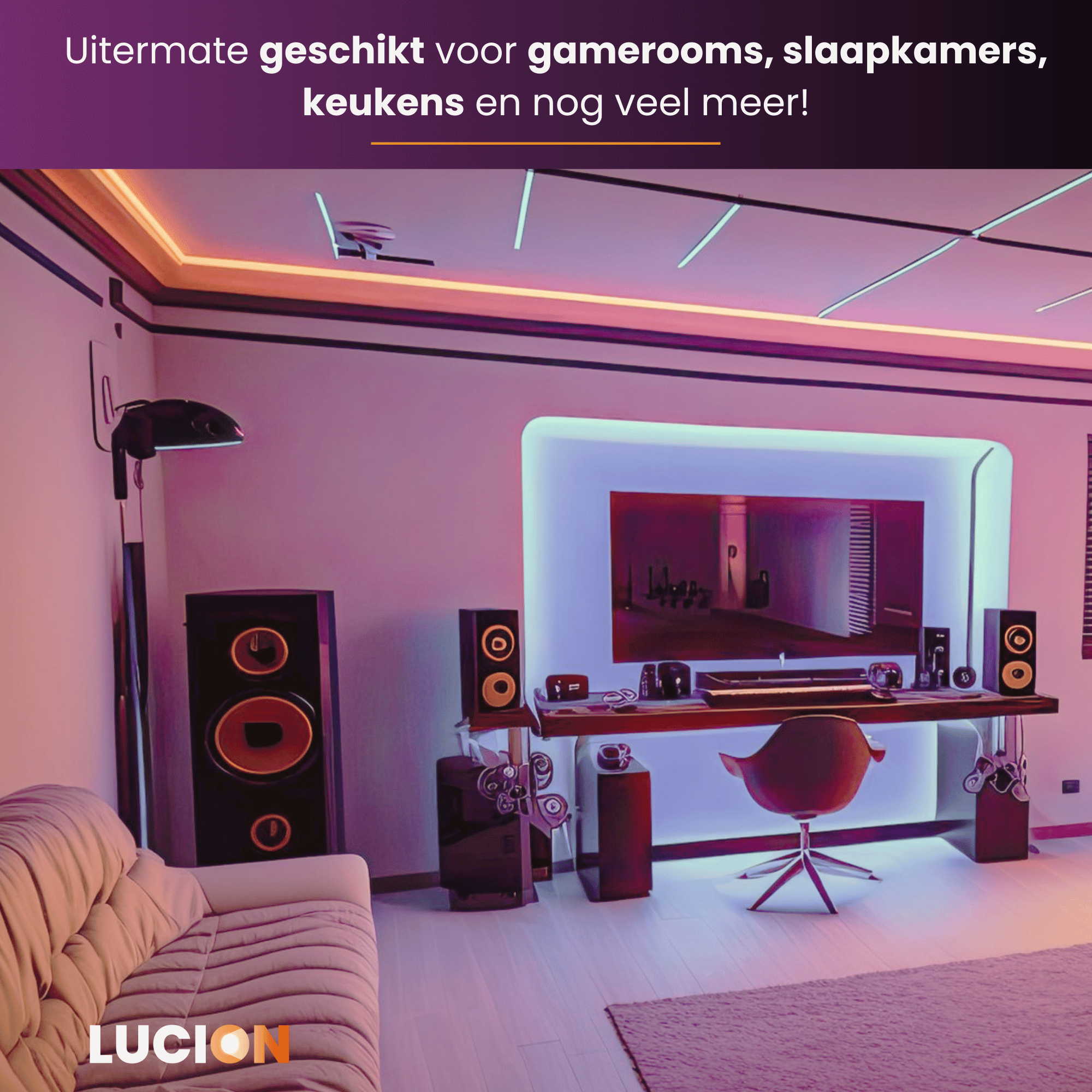 Lucion® LED verlichting - Slimme led strip 5 meter RGBIC-CCT (WW)