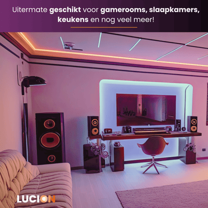 Lucion® LED verlichting - Slimme led strip 5 meter RGBIC-CCT (WW)
