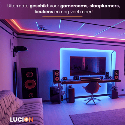 Lucion® LED verlichting - Slimme led strip 5/10 meter RGBIC - Lucion Lights