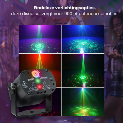 Lucion® Feestverlichtingset - Party laser en roterende discolamp - Lucion Lights