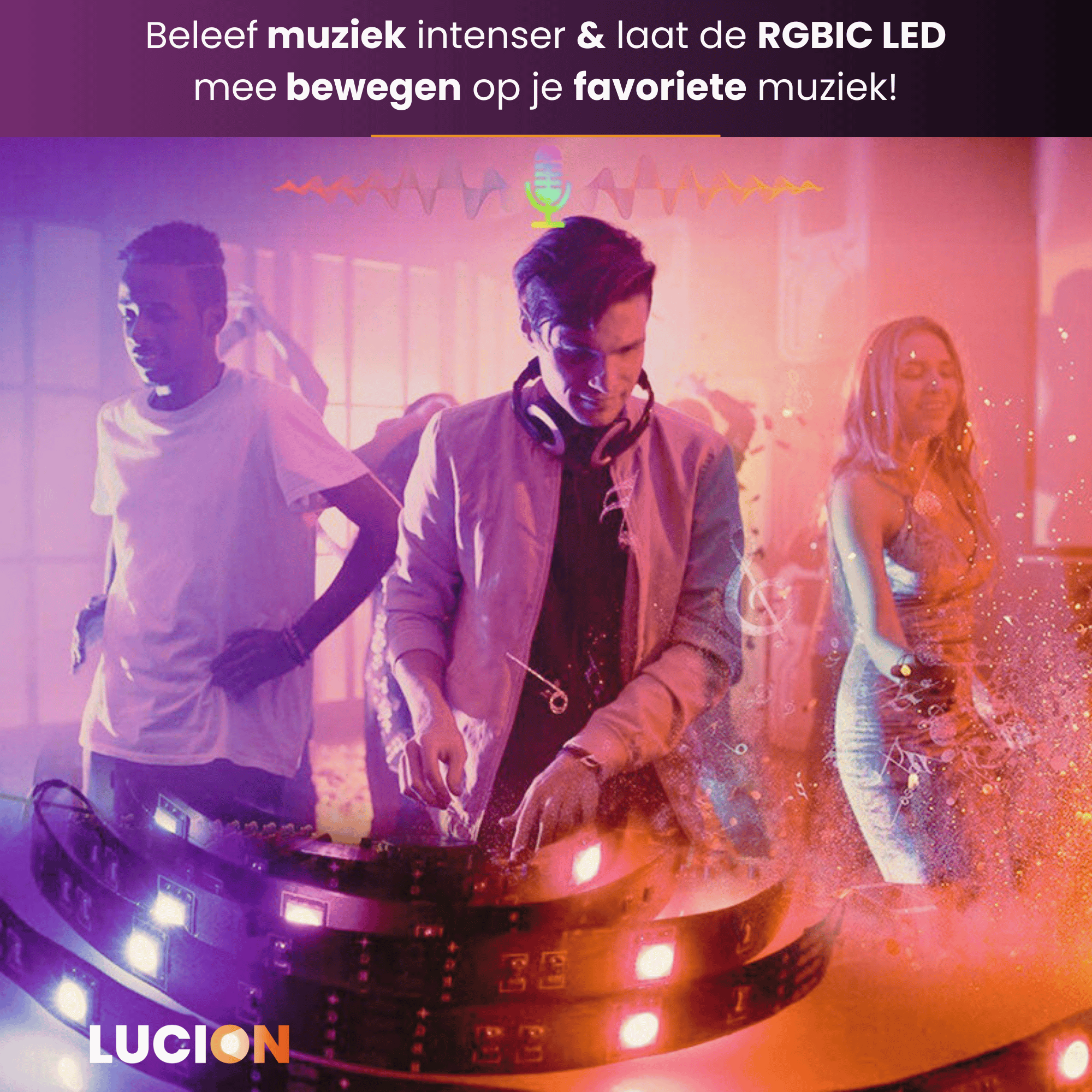 Lucion® LED verlichting - Slimme led strip 5 meter RGBIC-CCT (WW)