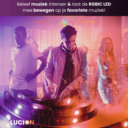 Lucion® LED verlichting - Slimme led strip 5 meter RGBIC-CCT (WW)