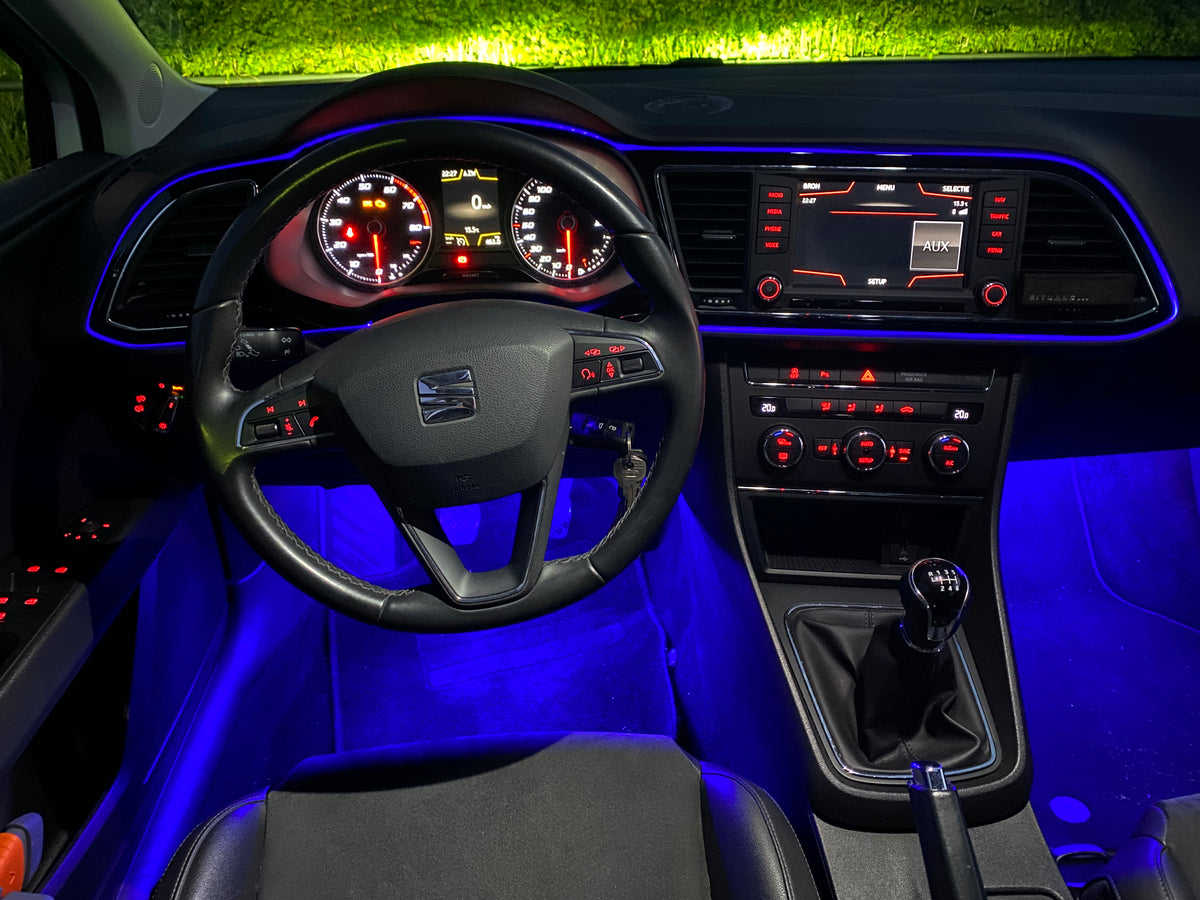 Lucion Seat leon - dashboard verlichting auto led - blauw