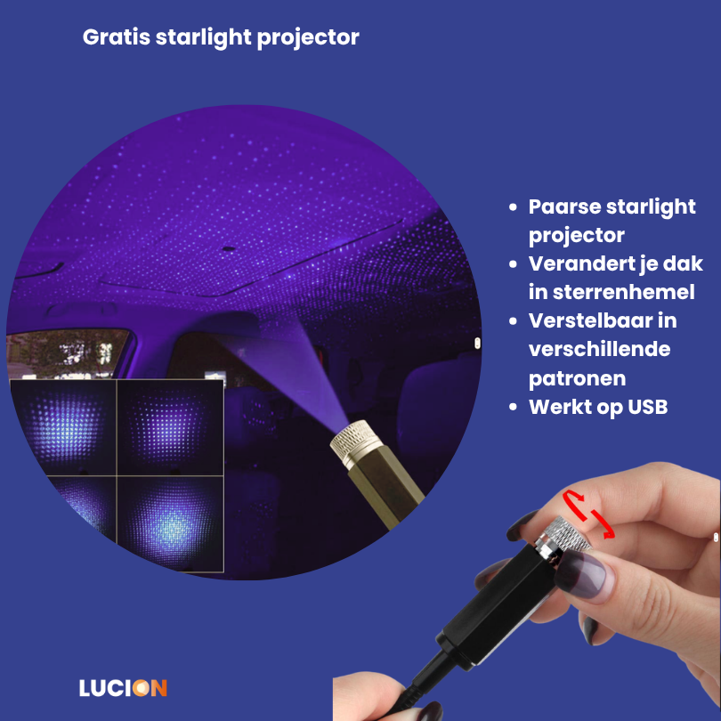 Lucion® Auto led verlichting - Lightstring RGB