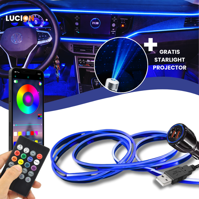 Lucion® Auto led verlichting - Lightstring RGB