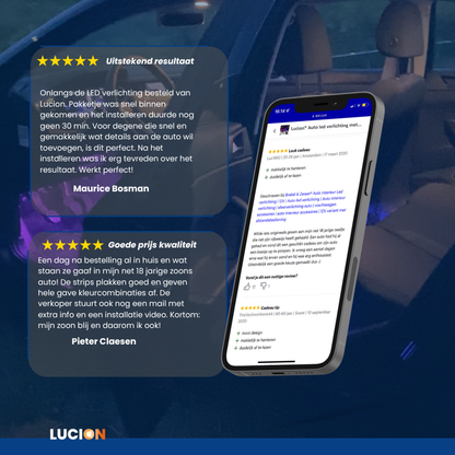 Lucion® Auto led verlichting - Lightstring RGB